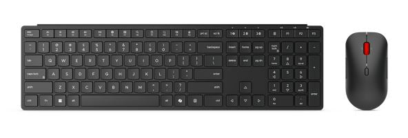 LENOVO Professional Wireless Multi-Mode Pro Keyboard & Mouse Combo Full-Size USB-A Dual Bluetooth 5.3 three-zone DPI US English 3YR WTY 4X31S04810
