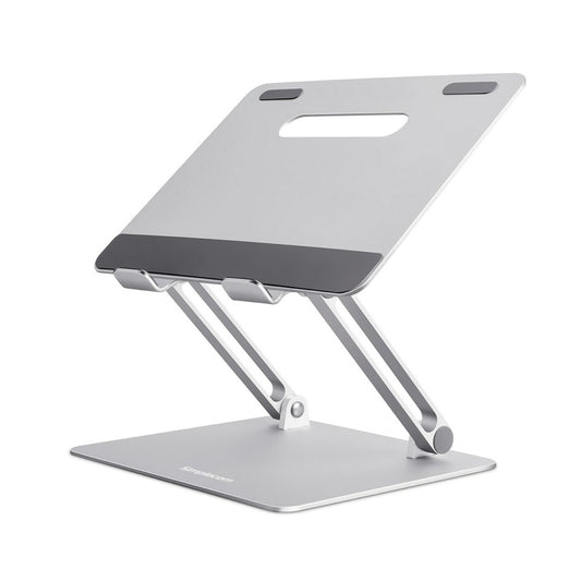 Simplecom CL520 Adjustable Aluminium Ergonomic Riser Stand for Laptop MacBook, Adj 15cm, Tilt, 10'-17', 4kg, 0.9kg, Airflow, Anti-slip, Silver. CL520