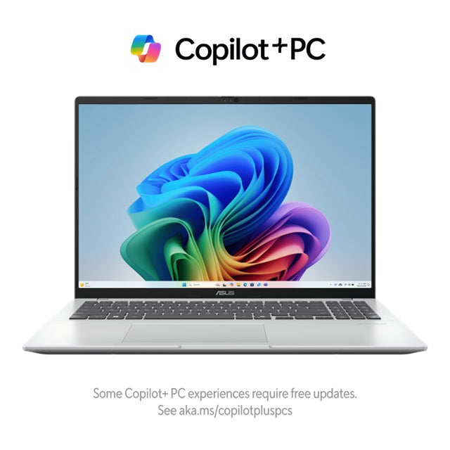 ASUS Vivobook 16 M1607KA 16' AMD RYZEN AI 5 330 WUXGA (1920 x 1200) 16:10 DDR5 16G 512G Cool Silver Win11 Home 1.9kg 1YW Copilot+ PC (ScanOn) M1607KA-MB150W