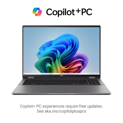 ASUS VivoBook 16 Flip 16' Notebook Intel Core Ultra 7 258V DDR5X 32GB 1TB SSD Grey Win 11 Pro Copilot+ PC 1Y Warranty TP3607SA-SI704X