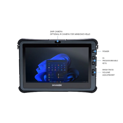Durabook, U11, 11.6' FHD, Intel Core i5-1230U, Windows 11, 8GB RAM, 256GB PCIe SSD, Wi-Fi 6E, Bluetooth v5.3, 2MP Front Camera, 3-year Warranty U1H1P2EEHBXX