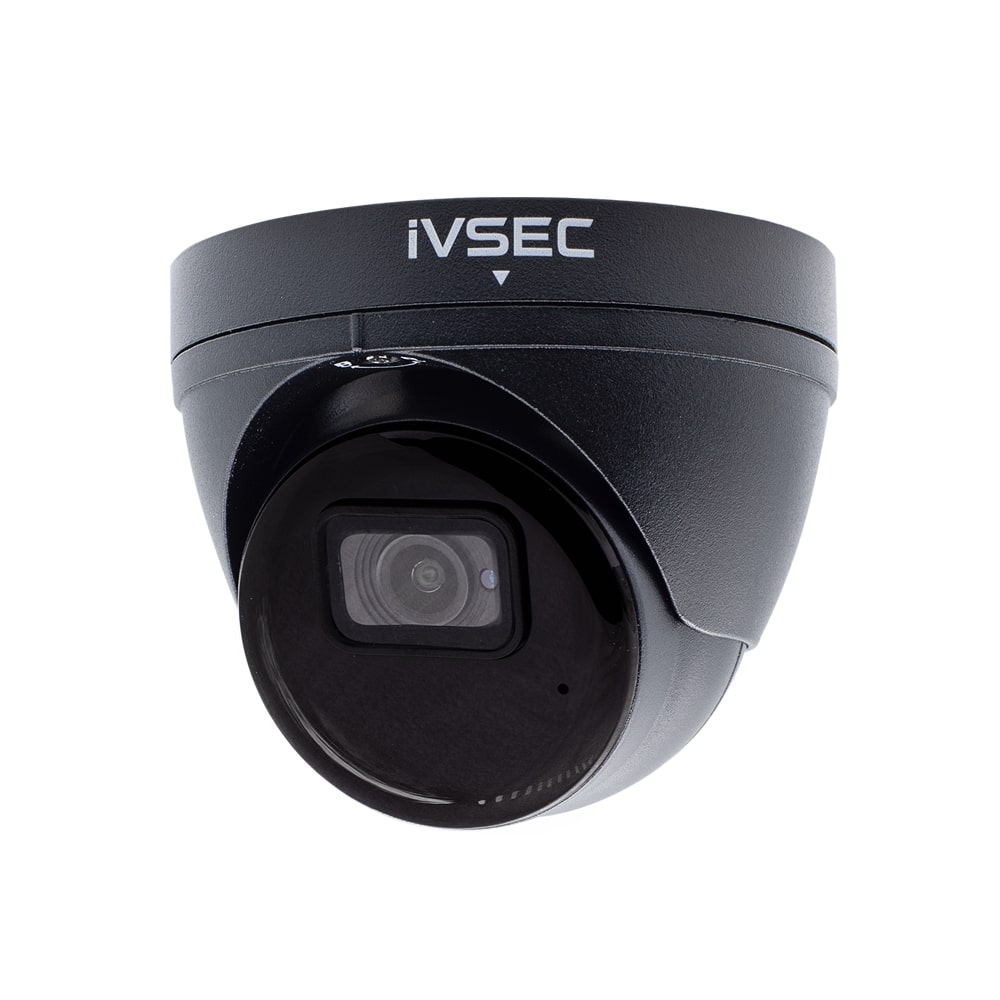 IVSEC IVSEC TURRET IP CAMERA 5MP 2.8MM FIXED LENS 20FPS POE IP66 30M IR MIC PIR BLACK NC110XC-BLK