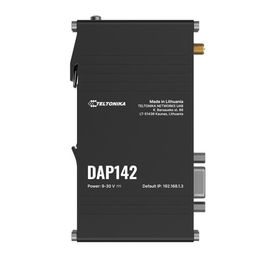 Teltonika DAP142 Industrial Access Point with RS232 & Dual RJ45, Seamless Mesh Wi-Fi 4, Passive PoE & DIN-rail Ready, PSU excluded DAP142000000