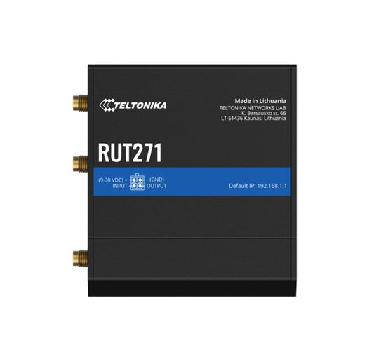 Teltonika RUT271 Redcap 5G Router, Instant LTE Failover, Backward Compatible with 4G LTE Cat 4, Low Latency, High Capacity, PSU included RUT271002000
