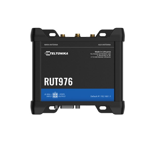 Teltonika RUT976 Redcap 5G Router, Dual-SIM, WAN Failover with 4x Ethernet Ports, Backward Compatible with 4G LTE Cat 4, 2-Year Warranty, PSU included RUT976000200