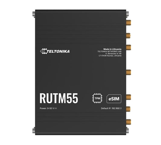Teltonika RUTM55 Dual 5G Router, Dual SIM & eSIM, Telit 5G Modem, Auto-Failover,  RUTM55