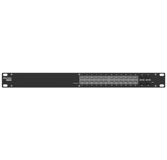 Teltonika SWM281 Gigabit Ethernet managed switch, 24 Gigabit Ethernet with 4 SFP ports, VLAN segmentation, 2-year free RMS SWM281000000