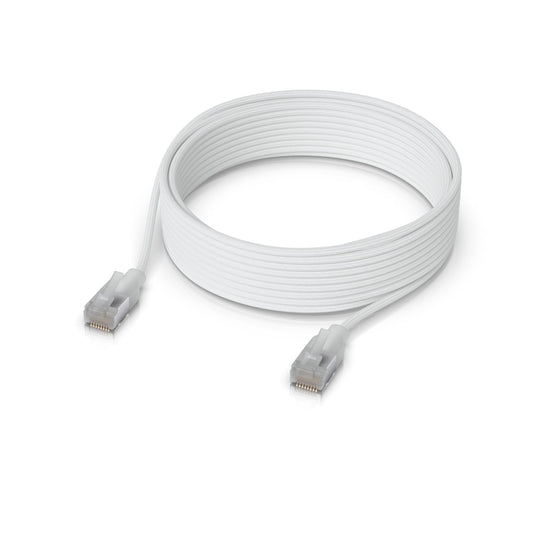 Ubiquiti UniFi Premium Patch Cable, 12M, White, Ultra-thin Braided Patch Cable, Designed And Optimized For 10 GbE Networking. UACC-Cable-Patch-EL-C6A-12M-W
