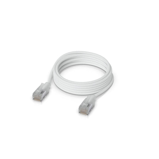 Ubiquiti UniFi Premium Patch Cable, 5M, White, Ultra-thin Braided Patch Cable, Designed And Optimized For 10 GbE Networking. UACC-Cable-Patch-EL-C6A-5M-W