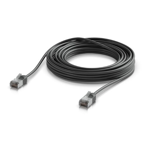 Ubiquiti UniFi Premium Patch Cable Outdoor, 8M, Black, Ultra-Thin, Rugged, Shielded Patch, Optimized, Perform Harshest Environments, 10 GbE Networking. UACC-Cable-Patch-Outdoor-C6A-8M-BK