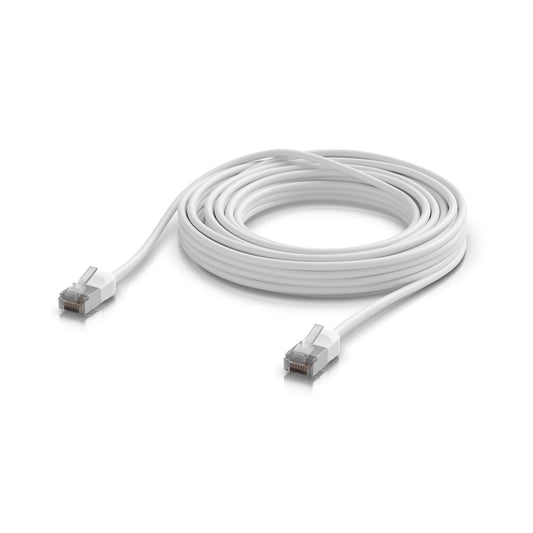 Ubiquiti UniFi Premium Patch Cable Outdoor, 8M, White, Ultra-thin, Rugged, Shielded Patch, Designed &Optimized, For 10 GbE networking UACC-Cable-Patch-Outdoor-C6A-8M-W