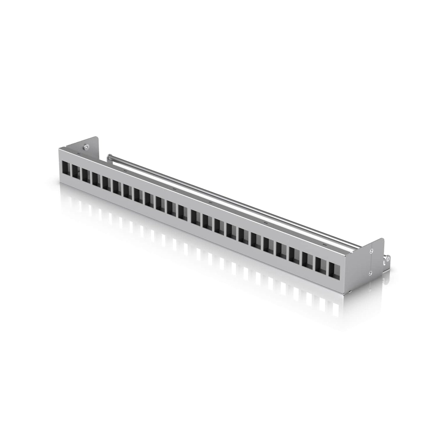 Ubiquiti 24-Port Blank Keystone Patch Panel, Silver, 1U 24-port, Ideal for Keystone Module Installation UACC-Rack-Panel-Patch-Blank-24