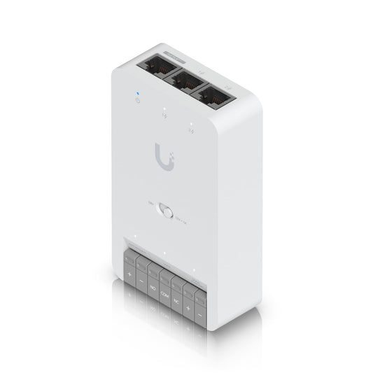 Ubiquiti Door Hub Mini, Compact Access Control Hub For Single Door, 1 Lock terminal -12V &Dry Switchable, Connect & Power Via PoE++, 2 Additional Inputs UA-Hub-Door-Mini