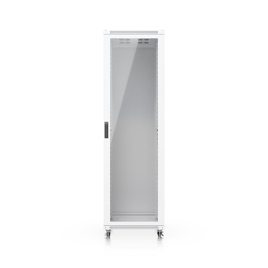 Ubiquiti 42U Rack Cabinet, Fully Assembled Floor Rack, Built-In Fans, Removable Panels, Lockable Casters, Optimal Airflow, Heavy-Duty, Easy Equipment Access.  UACC-Rack-42U-1000-G