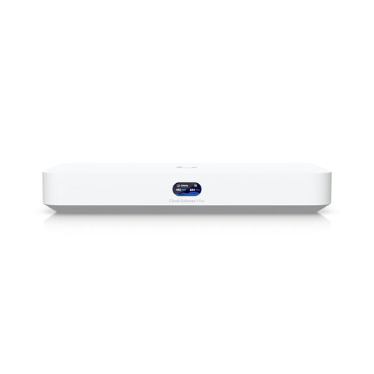 Ubiquiti Cloud Gateway Fiber, UCG-Fiber, Desktop 10G Cloud Gateway, Integrated PoE Switch, Selectable NVR Storage, Full UniFi Application Support UCG-Fiber