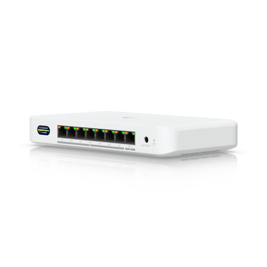 Ubiquiti Device Bridge Switch, Compact PoE+ Switch* (1) 10 GbE Port, (7) 2.5 GbE Ports, 6 GHz, WiFi 7 Integration, Seamless, High-Capacity, UniFi WiFi. UDB-Switch