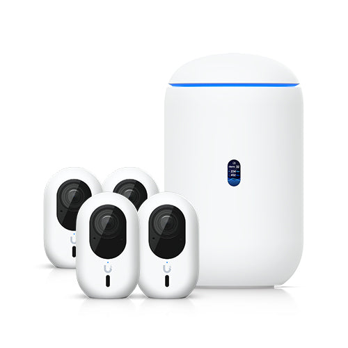 Ubiquiti Advanced Home Surveillance Bundle (4 Instant Cameras Pack), Includes 1x UDR7, 4x UVC-G6-INS-W, *Requires MicroSD card for Protect Storage* NHU-UDR7-G6-INS-4