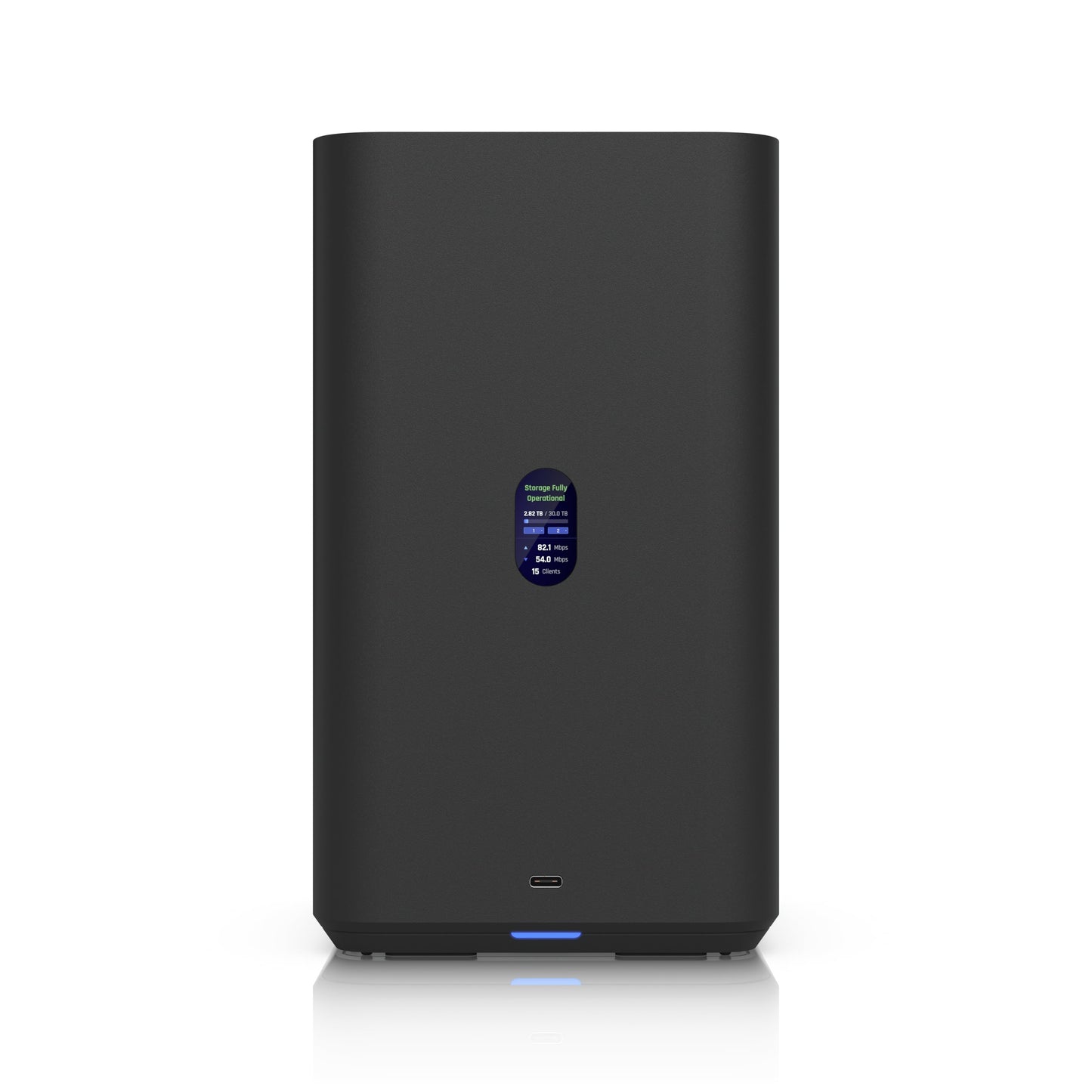 Ubiquiti UNAS 2, Black, UniFi Network Attached Storage (2)3.5' HDD Bays, 2.5 GbE Networking, USB-C Connectivity, PoE++ Adapter, All In Compact Foot. UNAS-2-B