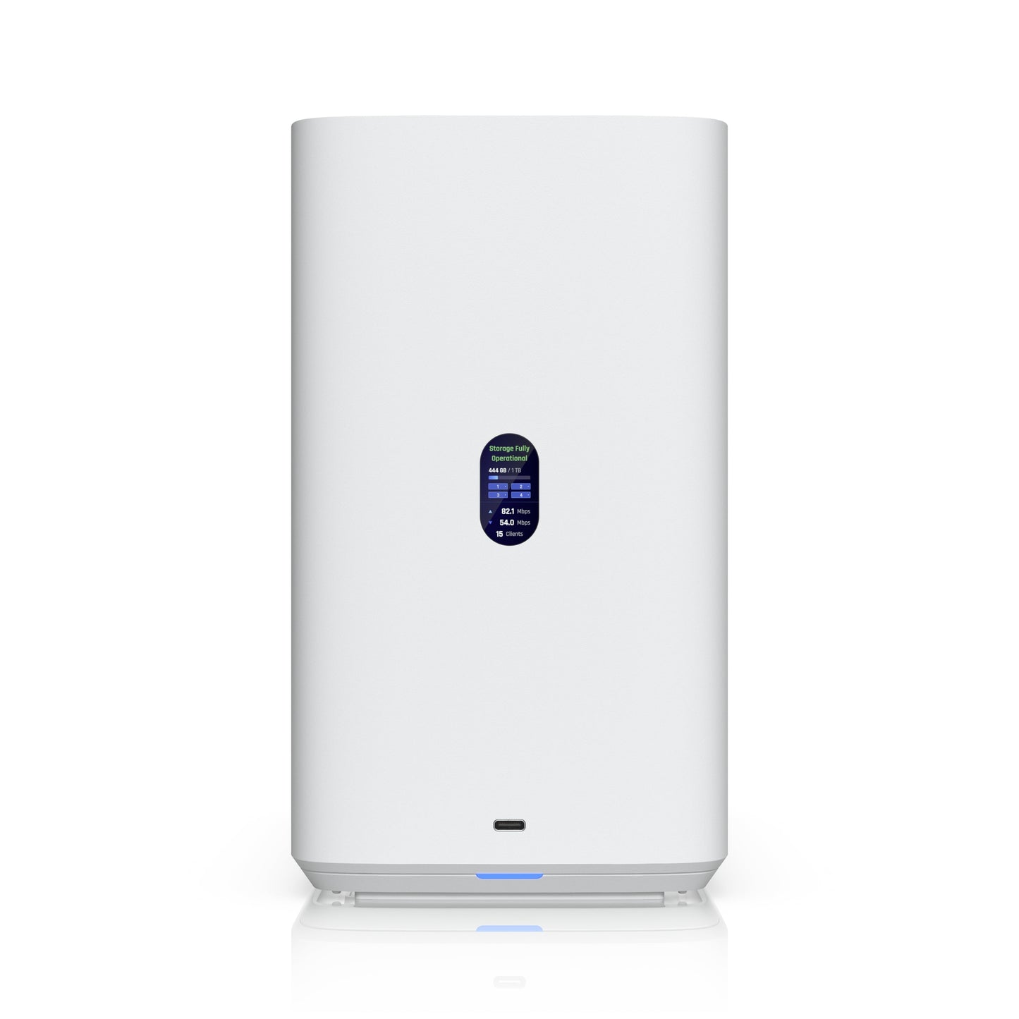 Ubiquiti UNAS 4, White, UniFi Network Storage (4)2.5/3.5' HDD Bays, (2)M.2 NVMe SSD Cach Slot, 2.5 GbE, USB-C Connect, PoE+++ Adapter, Compact Footprint UNAS-4-W