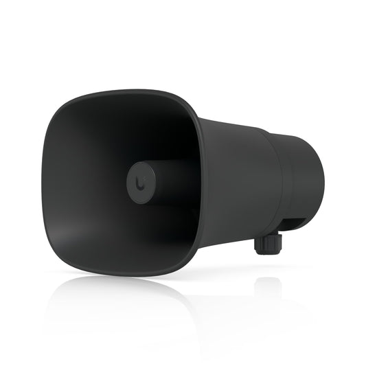 Ubiquiti AI Horn Speaker, Black, All-weather PoE 120 dB Horn Speaker With Advanced AI Alert Functionality&Versatile Wall, Corner, Pole Mounting Options UP-AI-HORN-SPEAKER-B