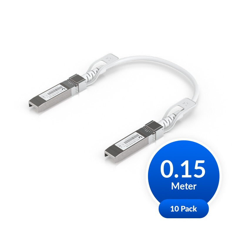 Ubiquiti Uplink Cable, Direct Attach Cable, 10 Pack, Auto Link Optimization, Seamless 1G SFP, 10G SFP+, 25G SFP28 Interconnects Between UniFi Devices. UACC-Uplink-SFP28-0.15M-10