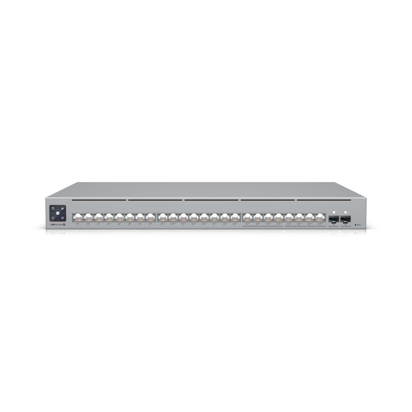 Ubiquiti UniFi Network, 24-Port, POE 400W, (8) 2.5GbEPoE++, (16) GbE Ports - (8) PoE+, (8) PoE++, (2)10G SFP+, Layer3, Rack Mount, 2Yr Warr USW-Pro-Max-24-PoE