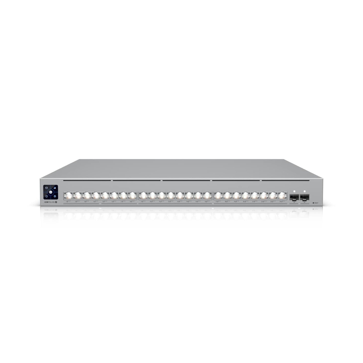 Ubiquiti Pro XG 24 PoE, Professional-grade, 24-port Layer 3 Etherlighting, PoE+++ Switch, (16) 10 GbE, (8) 2.5 GbE, (2) 25G SFP28 Port USW-Pro-XG-24-PoE