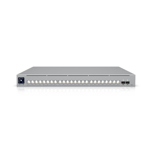 Ubiquiti Pro XG 24 PoE, Professional-grade, 24-port Layer 3 Etherlighting, PoE+++ Switch, (16) 10 GbE, (8) 2.5 GbE, (2) 25G SFP28 Port USW-Pro-XG-24-PoE