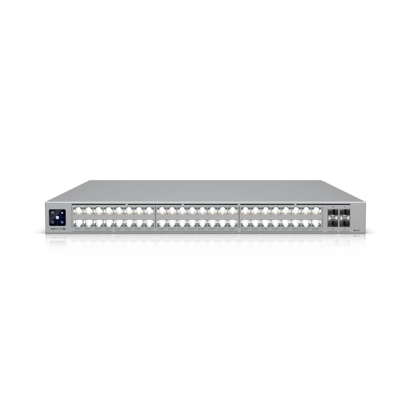 Ubiquiti Pro XG 48 PoE, Professional-grade, 48-port Layer 3 Etherlighting, PoE+++ Switch, (32) 10 GbE, (16) 2.5 GbE PoE, (4) 25G SFP28 Ports USW-Pro-XG-48-PoE