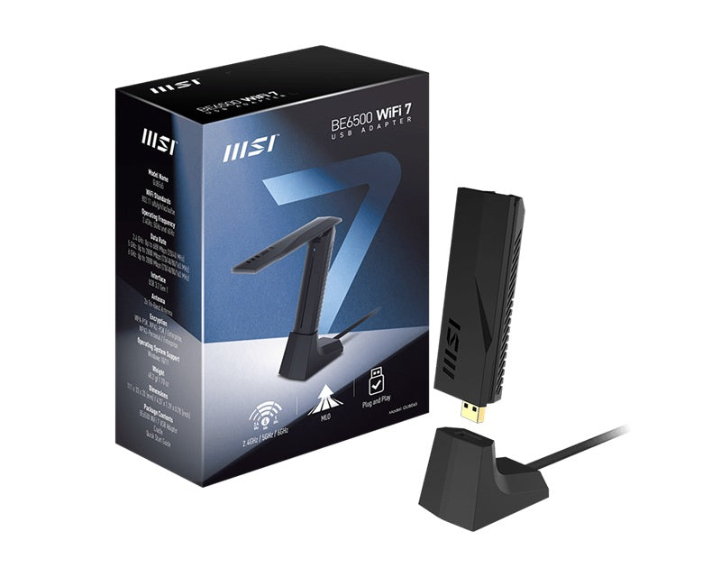 MSI GUBE65 BE6500 WIFI 7 USB ADAPTER GUBE65