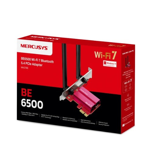 Mercusys BE6500 Wi-Fi 7 Bluetooth 5.4 PCIe Adapter (MA37BE) MA37BE