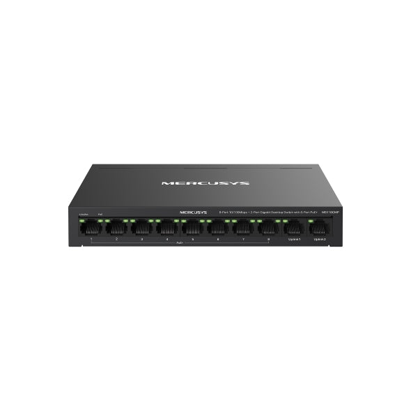 Mercusys MS110CMP 8-Port 10/100 Mbps + 2-Port Gigabit Desktop Switch with 8-Port PoE+ MS110CMP
