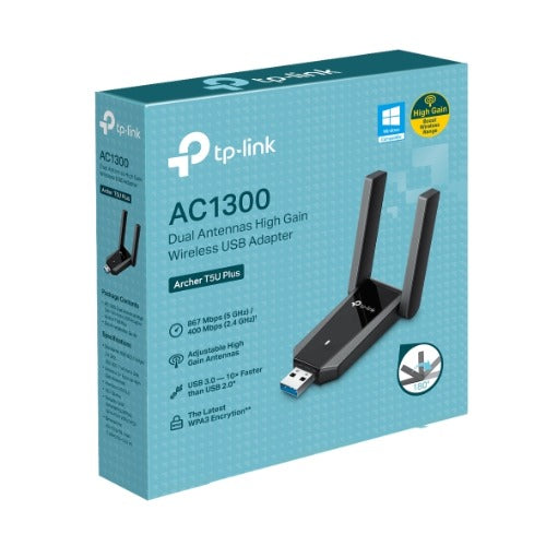 TP-Link Archer T5U Plus AC1300 Dual Antennas High Gain Wireless USB Adapter Archer T5U Plus