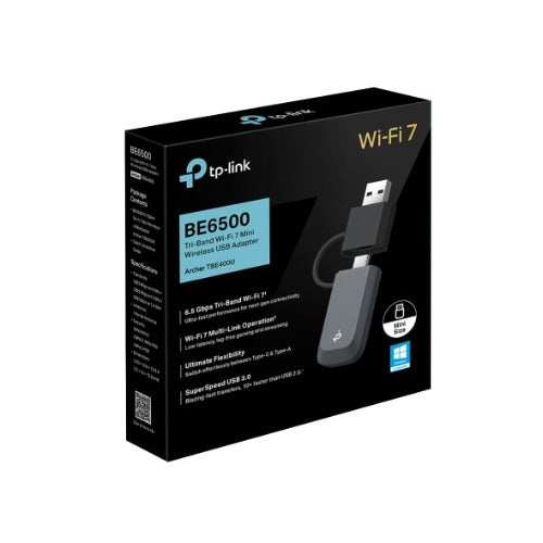 TP-Link Archer TBE400U BE6500 Tri-Band Wi-Fi 7 Mini Wireless USB Adapter Archer TBE400U