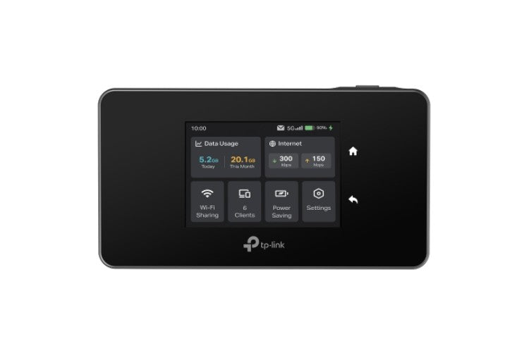 TP-Link M8550 5G Mobile Wi-Fi, 2880 Mbps at 6 GHz or 2880 Mbps at 5 GHz 688 Mbps at 2.4 GHz, 5G 3.4Gbps/900Mbps, 4G Cat19 1.6Gbps/2 M8550