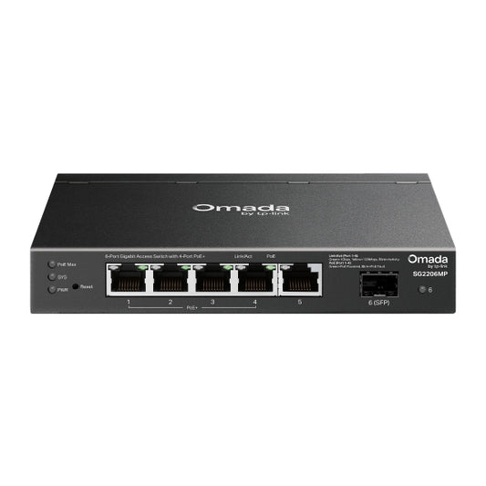 TP-Link SG2206MP Omada Access 6-Port Gigabit Switch with 4-Port PoE+ SG2206MP