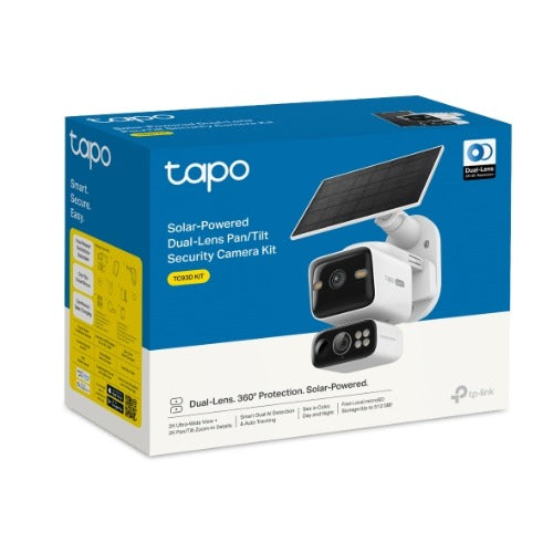 TP-Link TC93D KIT Solar-Powered Dual-Lens Pan/Tilt Security Camera Kit TC93D KIT