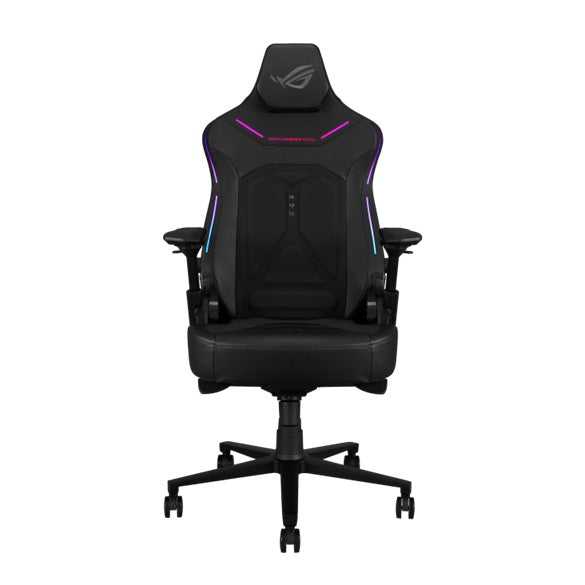 ASUS SL302 ROG Courser Gaming Chair - Black, Aura RGB, Dynamic Recline, 4D Armrests, Adjustable Lumbar Support, 90-155 Recline, Magnetic Headrest SL302 ROG COURSER