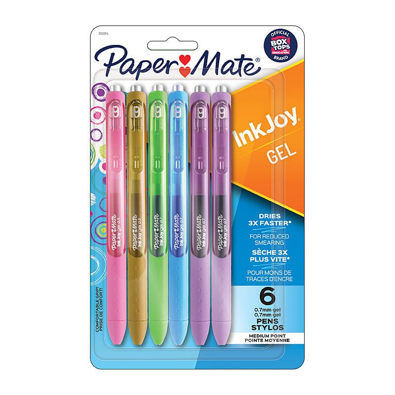 Paper Mate IJoy Gel Retr Pastl Pk6 Box of 6  - 2162814