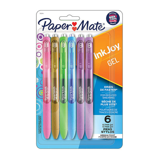 Paper Mate IJoy Gel Retr Pastl Pk6 Box of 6  - 2162814