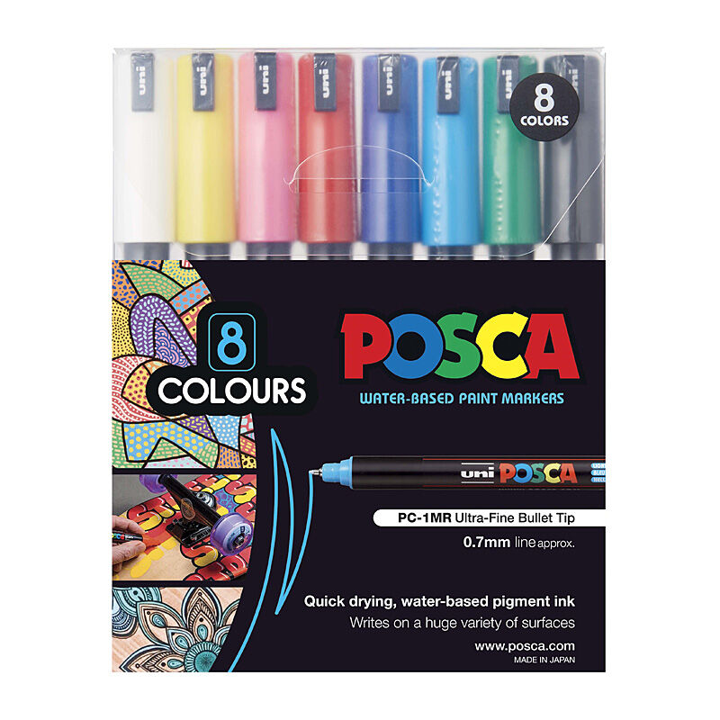 Posca PC-1MR UltraFine Ast Pk8  - PC1MR8C