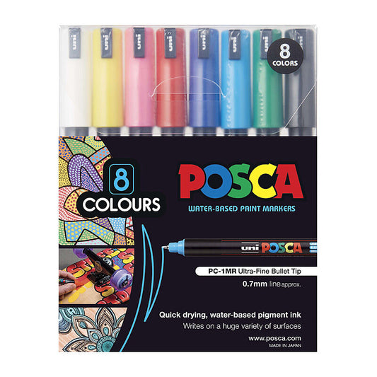 Posca PC-1MR UltraFine Ast Pk8  - PC1MR8C