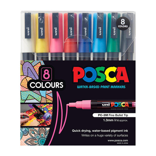 Posca PC-3M Fine Blt Asst Pk8  - PC3M8C