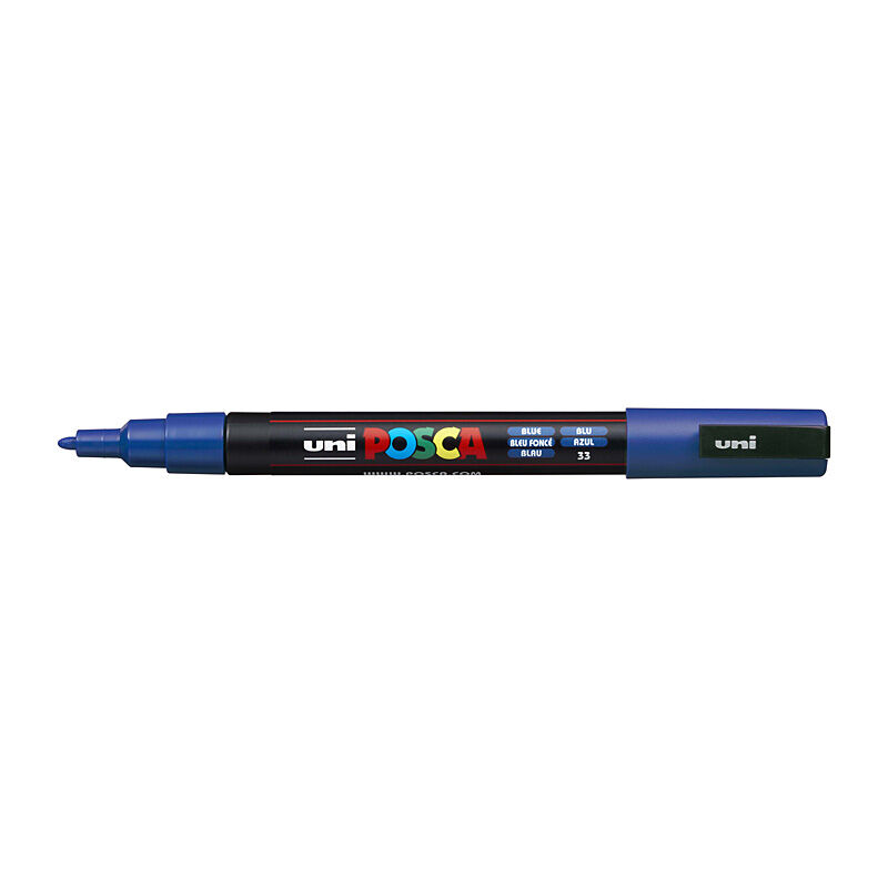 Posca PC-3M Fine Blt Mrkr Blu  - PC3MBL