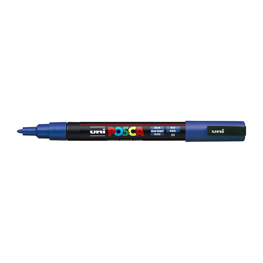 Posca PC-3M Fine Blt Mrkr Blu  - PC3MBL