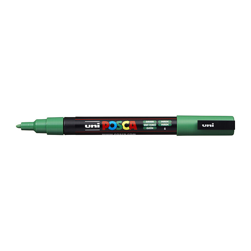 Posca PC-3M Fine Blt Mrkr Green  - PC3MGN