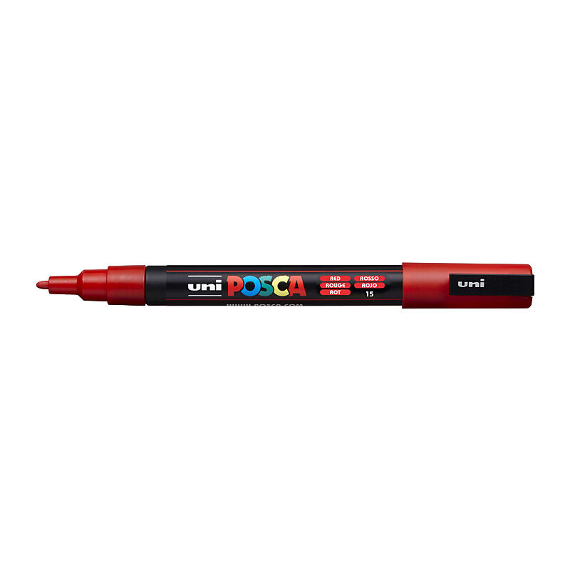 Posca PC-3M Fine Blt Mrkr Red  - PC3MR