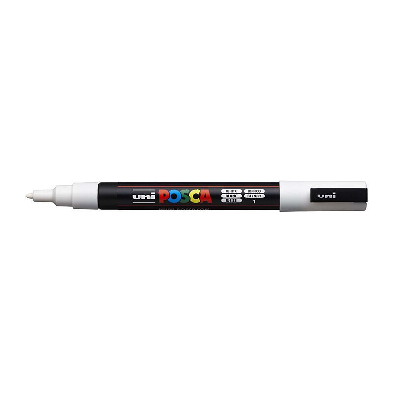 Posca PC-3M Fine Blt Mrkr White  - PC3MWH