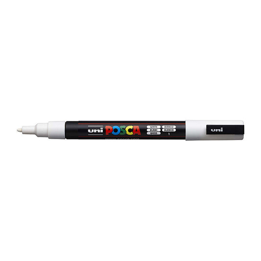 Posca PC-3M Fine Blt Mrkr White  - PC3MWH