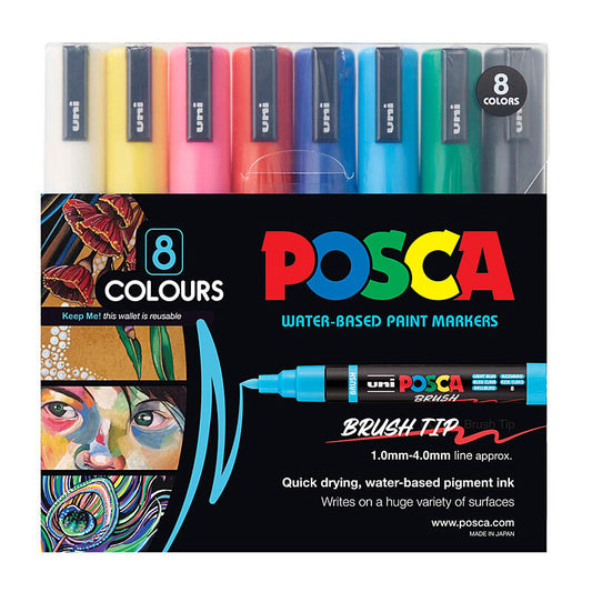 Posca PC5BR Paint Mrkr Ast Pk8  - PC5BR8C